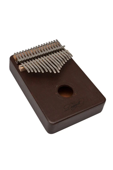 Kalimba Full Set - Hediye Paketi- Stant-parmak Koruyucu Kahverengi - Resim 2