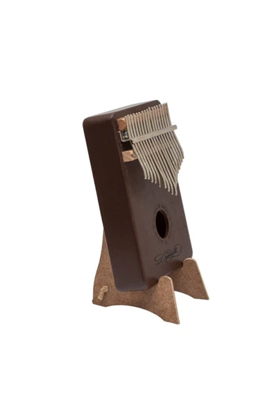 Kalimba Full Set - Hediye Paketi- Stant-parmak Koruyucu Kahverengi - Resim 4
