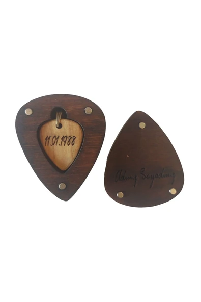 Özel Gün Tarih Yazılabilir Ahşap Kutusuyla Birlikte Pena Kolye - Hatıra Hediye Fikri - 2