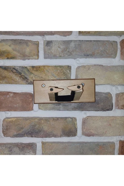 Ahşap Bağlama Saz Duvar Askısı Standı Natural - Resim 2