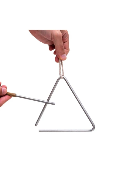 Çocuk Ritim Orff Ksilefon Marakas Ücgen Zil Triangle Zilli Tef 5 Parça Perküsyon Çalışması - 5