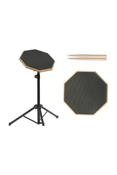 Bateri Davul Drum Pratik Çalışma Pedi ve Standı + Baget  Donizetti ürün görseli