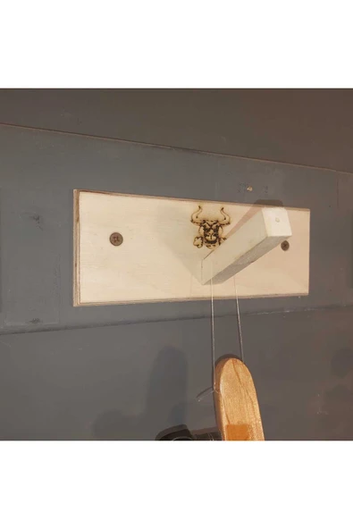 5 Adet Ahşap Bağlama Saz Cümbüş Tambur Ud Kemençe Için Duvar Ip Askısı Standı Montaj Seti Dahil - Resim 3