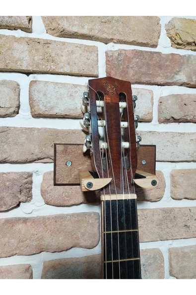 Dekoratif Ahsap Tasarım Sehpa Akustik - Klasik - Elektro - Electric - Bass Gitar Duvar Standı - 2