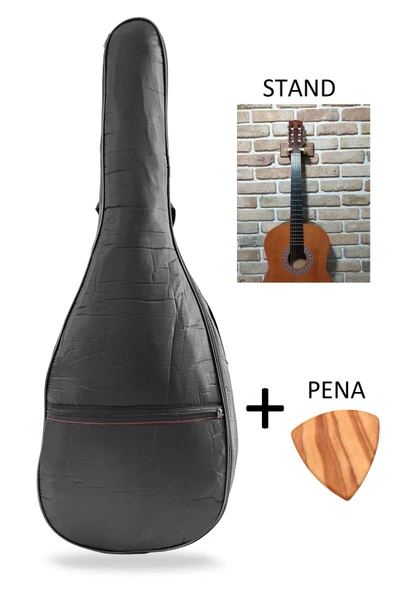 Akustik Gitar Kılıfı Çantası - Duvar Askı Standı - Ahşap Pena  Hediye ürün görseli