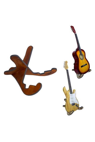 Gitaristlerin Tercihi - Klasik - Akustik -elektrik - Elektro Uyumlu Ahşap Gitar Standı - Resim 2
