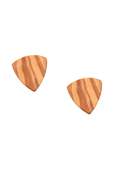2 Adet Profesyonel Ahşap Gitar Ukulele Penası Wooden Guitar Picks Kiraz Ağacı