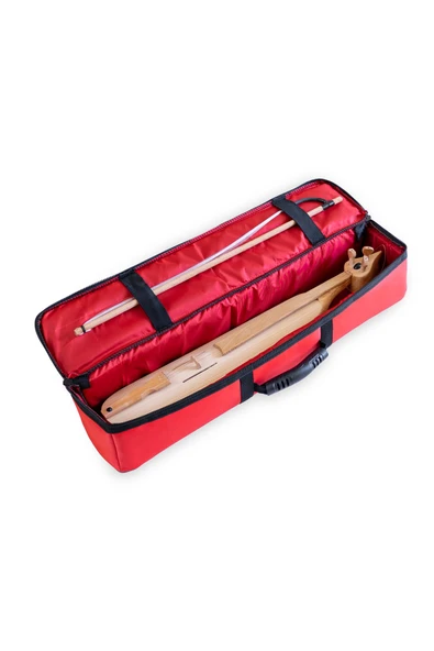 Profesyonel Pedli Gigbag Kemençe Kılıfı - Kırmızı Renk - Su Geçirmez Organizer Çok Amaçlı Çanta