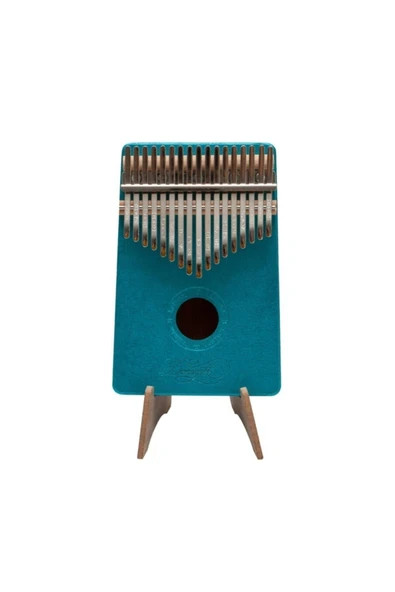 Kalimba Full Set  Paketi Stant Parmak Koruyucu Turkuaz - 5