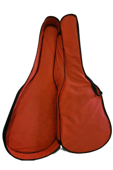 Akustik Gitar Kılıfı  Profesyonel  10 Mm Pedli Soft Case -  Ahşap Pena  - Duvar Askı Standı Hediye - Resim 5