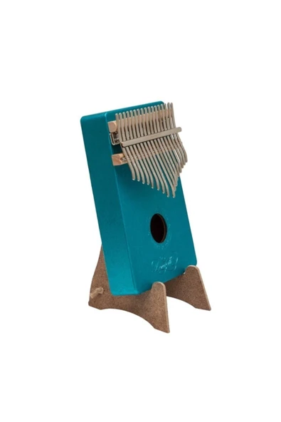 Kalimba Full Set  Paketi Stant Parmak Koruyucu Turkuaz - 4