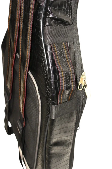 Timsah Deri  Desen Siyah Klasik Gitar Kılıf Gigbag (CASE) Su Geçirmez Gigbag 2,5Cm Pedli - Resim 2