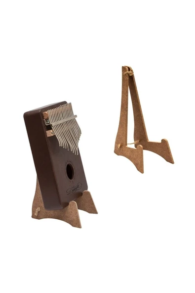 Kalimba Full Set - Hediye Paketi- Stant-parmak Koruyucu Kahverengi - Resim 6