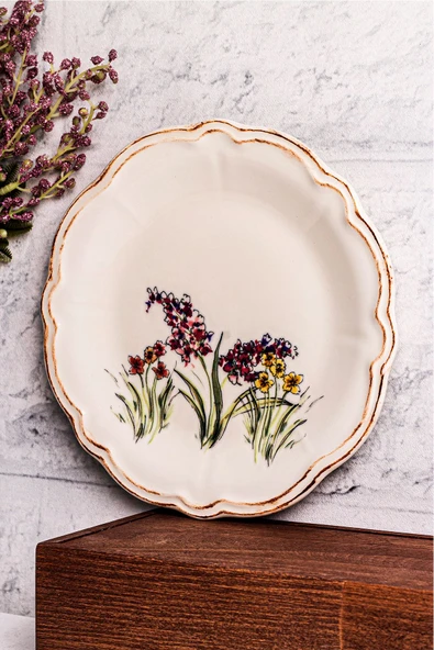 Snippy Wild - 6 Parça Porselen Kahvaltı Takımı Pasta Seti Pasta Tabağı Tatlı Tabağı Kahvaltılık Tabak 21cm - 2