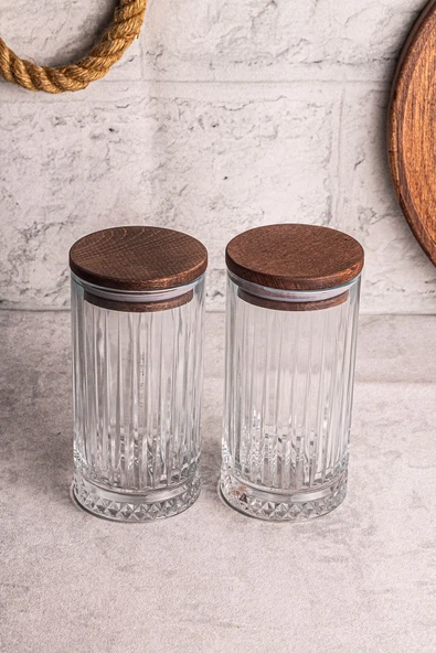 Snippy Mira 2'li Ahşap Vakumlu Kapaklı Cam Saklama Kabı 450 ml 2 Adet - Resim 6