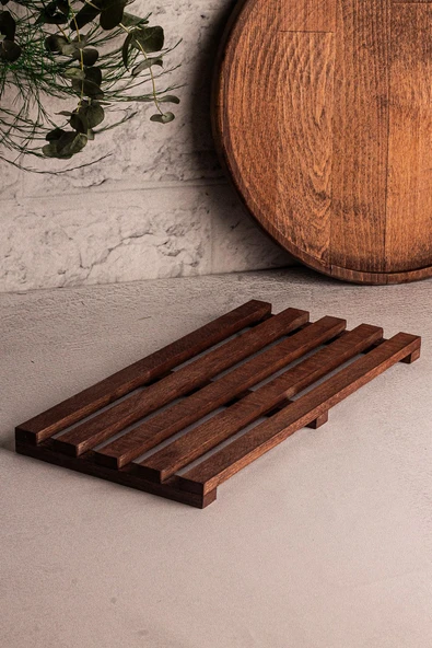 Snippy Kety Uzun - Ahşap Büyük Nihale Uzun Nihale Borcam Altlık Çaydanlık Altlığı - Resim 3