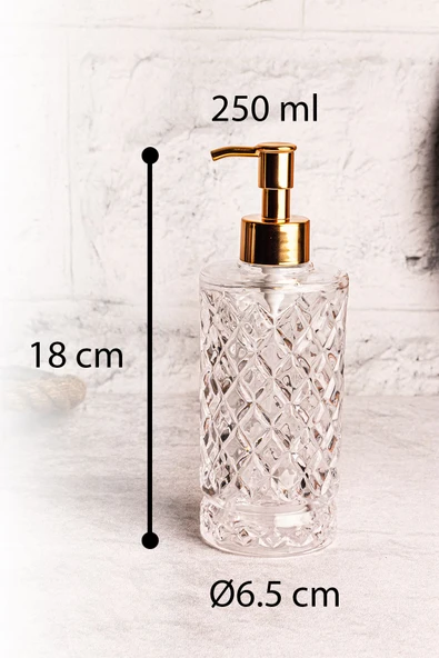 Snippy Bella -  2'li Cam Sıvı Sabun Bulaşık Deterjanı Şişesi Sabunluk 250 ml - 5