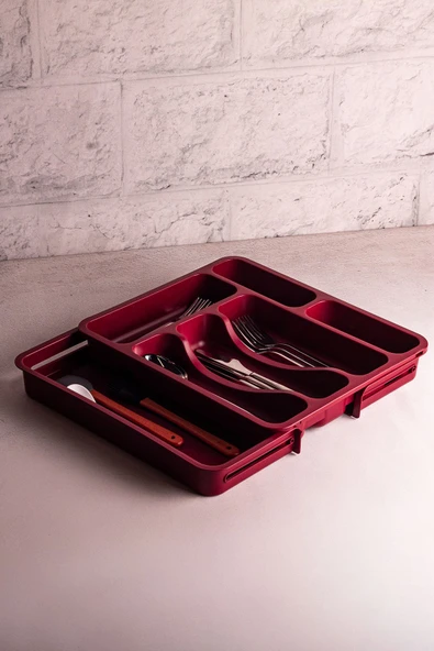 Snippy Spony - Tek Taraflı Uzayabilen Ayarlanabilir Pratik Çekmece Içi Kaşıklık Düzenleyici , Kepçelik - Resim 8