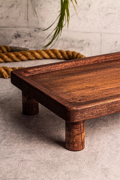 Snippy Servy - Ahşap Dikdörtgen Sunumluk Yükseltici Organizer Düzenleyici - Resim 4