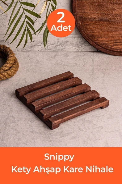 Snippy Kety - 2'li Ahşap Kare Nihale ürün görseli