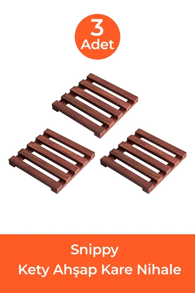 Snippy Kety - 3'lü Ahşap Kare Nihale - Resim 2