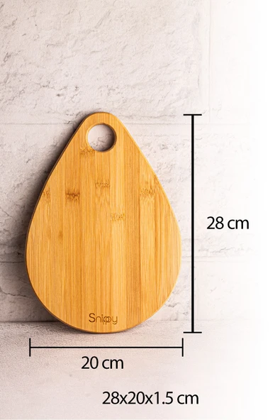 Snippy Culi - 2'li Bambu Kesme Tahtası Servis Tahtası Sunumluk 28/33 Cm - 6