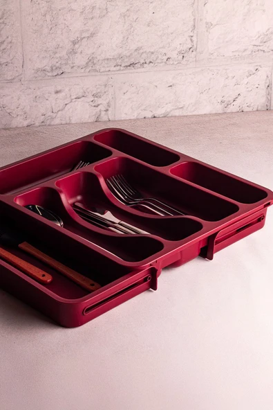 Snippy Spony - Tek Taraflı Uzayabilen Ayarlanabilir Pratik Çekmece Içi Kaşıklık Düzenleyici , Kepçelik - Resim 7