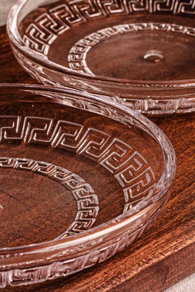 Snippy Lady - 4'lü El Yapımı Cam Tabak Kahvaltı Tabağı Sunum Tabağı Sos Tabağı 14,5 cm - Resim 5