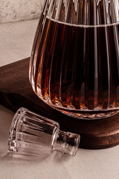 Snippy Vela - El Yapımı Üfleme Cam Lüx Sürahi Karaf 1.2 Lt - 4