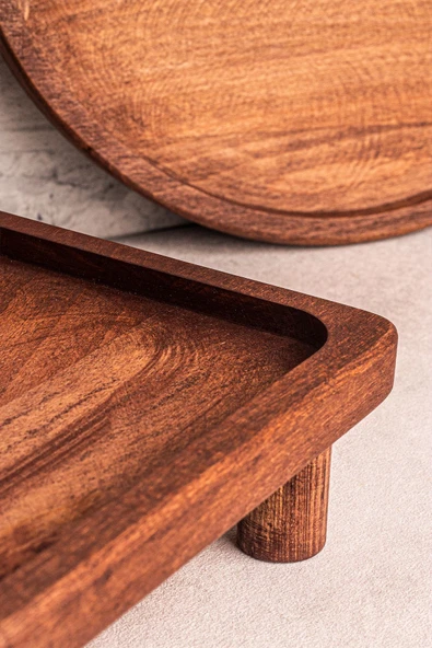 Snippy Servy - Ahşap Dikdörtgen Sunumluk Yükseltici Organizer Düzenleyici - Resim 6