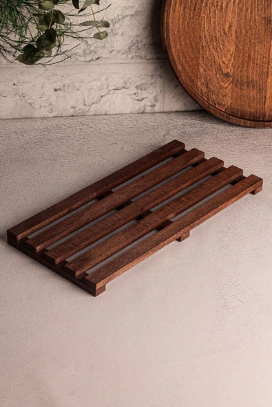 Snippy Kety Uzun - Ahşap Büyük Nihale Uzun Nihale Borcam Altlık Çaydanlık Altlığı - Resim 5