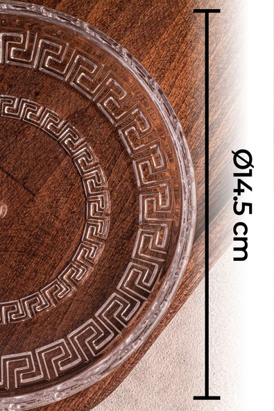 Snippy Lady - 2'li El Yapımı Cam Tabak Kahvaltı Tabağı Sunum Tabağı Sos Tabağı 14,5 cm - Resim 4