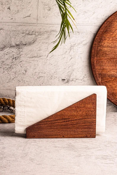 Snippy Trigy - Ahşap Peçetelik Masaüstü Peçete Organizeri - Resim 2