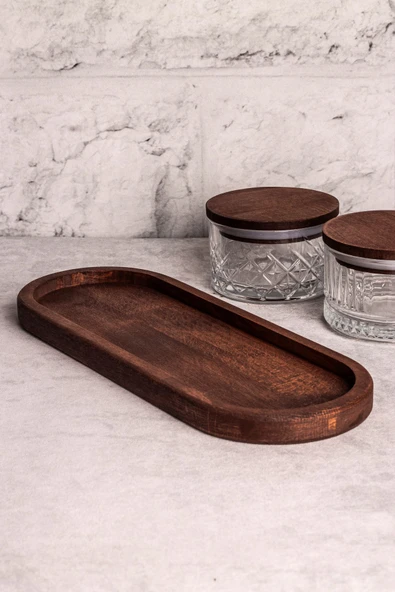 Snippy Ahşap Tepsi 3 Kaselik Elysia Timeless Uyumlu 30 cm - Resim 3