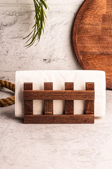 Snippy Farmy - Ahşap Peçetelik Masaüstü Peçete Organizeri - Resim 2