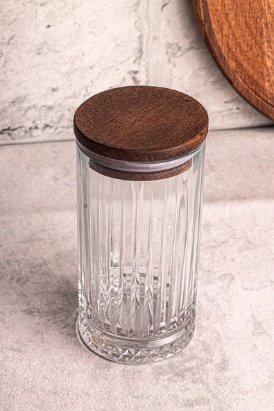 Snippy Mira Ahşap Vakumlu Kapaklı Cam Saklama Kabı 450 ml - Resim 2