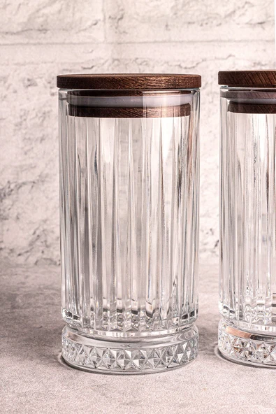 Snippy Mira 2'li Ahşap Vakumlu Kapaklı Cam Saklama Kabı 450 ml 2 Adet - Resim 3