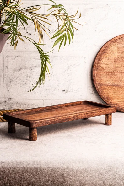 Snippy Servy - Ahşap Dikdörtgen Sunumluk Yükseltici Organizer Düzenleyici - Resim 2