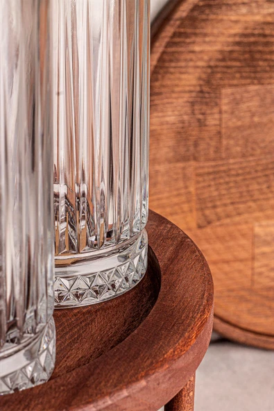 Snippy Tomira - 9 Parça Ahşap Döner Standlı Vakumlu Kapaklı Cam Saklama Kabı Baharatlık Seti 450 ml - Resim 4