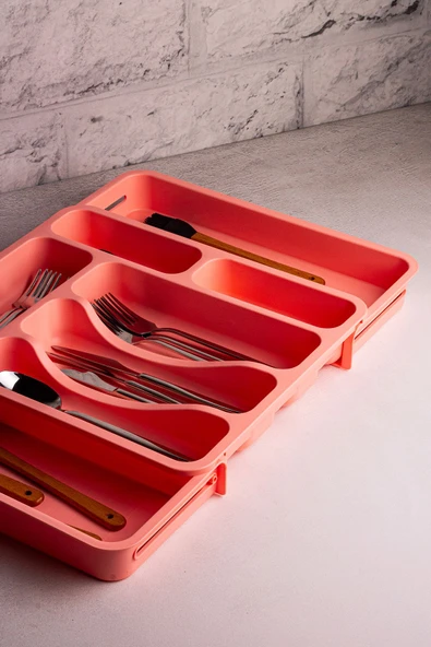 Snippy Spony - Çift Taraflı Uzayabilen, Ayarlanabilir Pratik Çekmece Içi Kaşıklık Düzenleyici , Kepçelik - Resim 8