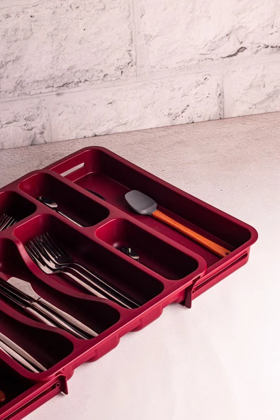 Snippy Spony - Çift Taraflı Uzayabilen, Ayarlanabilir Pratik Çekmece Içi Kaşıklık Düzenleyici , Kepçelik - Resim 7