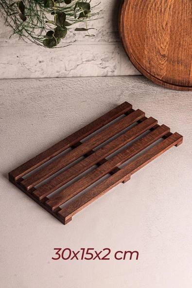 Snippy Kety Uzun - Ahşap Büyük Nihale Uzun Nihale Borcam Altlık Çaydanlık Altlığı - Resim 6