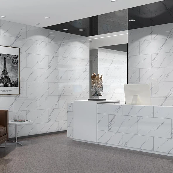 Renkli Duvarlar Bs1751 Shiny 30x60cm Kendinden Yapışkanlı Seramik Desen Duvar Paneli Banyo Wc Salon Ofis Karavan - 4