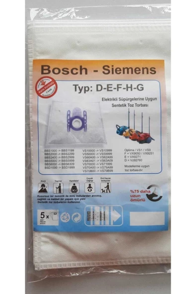 Type D-e-f-g Serısı Toz Torbası Ve Motor Fıltresı - Resim 2