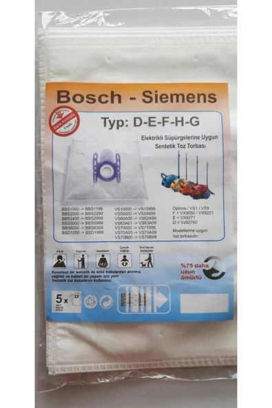 Type D-e-f-g Serısı Toz Torbası Ve Motor Fıltresı - Resim 2