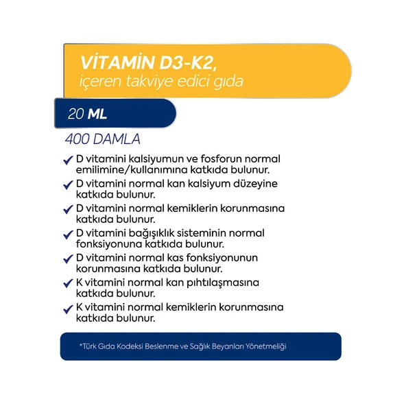 D3 K2 Vitamini içeren Takviye Edici Gıda - Resim 2