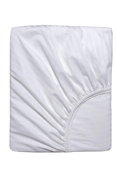Varol King Size Fitted Saten Çarşaf Takımı - Beyaz - 3