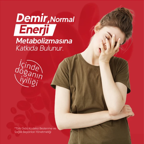 Ferrocel 30 Kapsül Demir, Vitamin C Ve D3 Içeren Takviye Edici Gıda 600 Mg - Resim 3