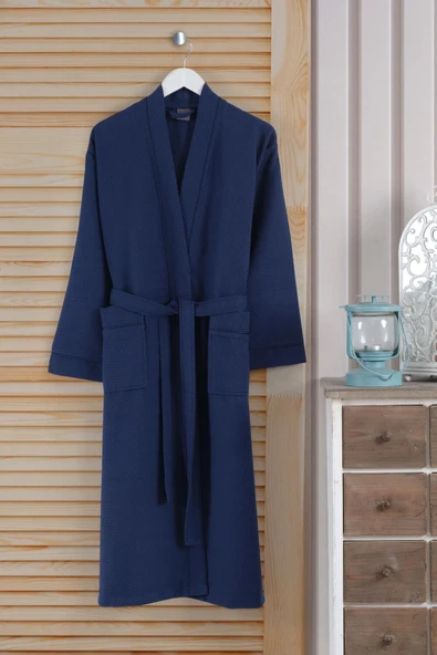 Varol Dama Serisi Kimono Yaka Pike Bornoz Sabahlık - 34