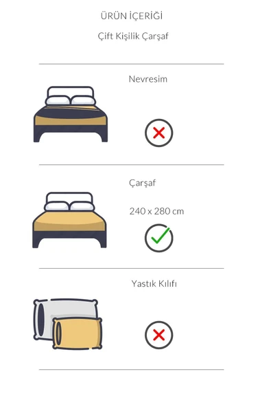 Varol Zeus Serisi Pamuk Saten Çift Kişilik Otel Çarşafı 240X280cm - 5